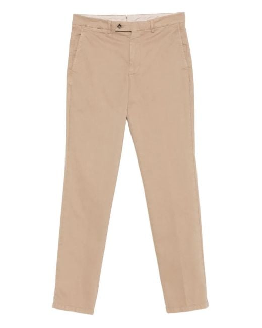 Berwich Natural Flat-Front Trousers for men