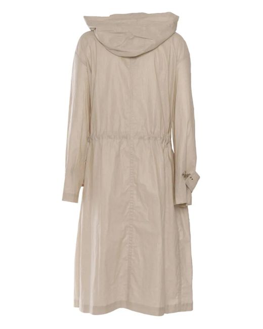 Fay Natural Hooded Drawstring Parka