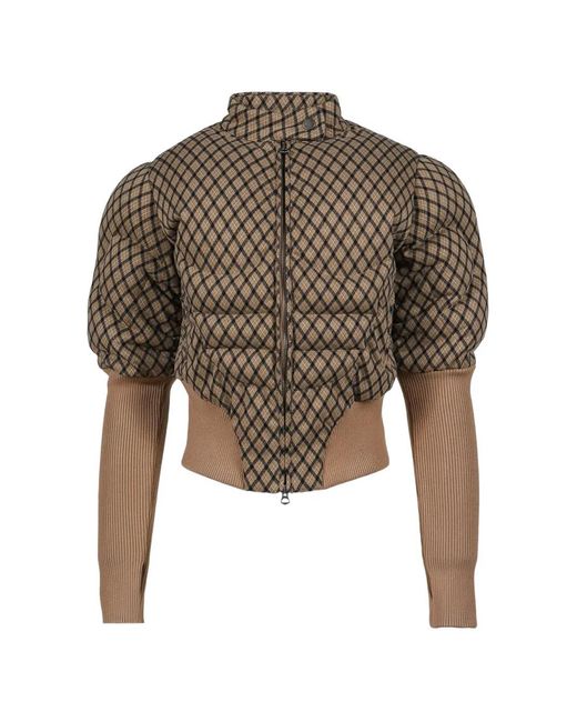 Nφdress Brown Plaid Puffer Jacket