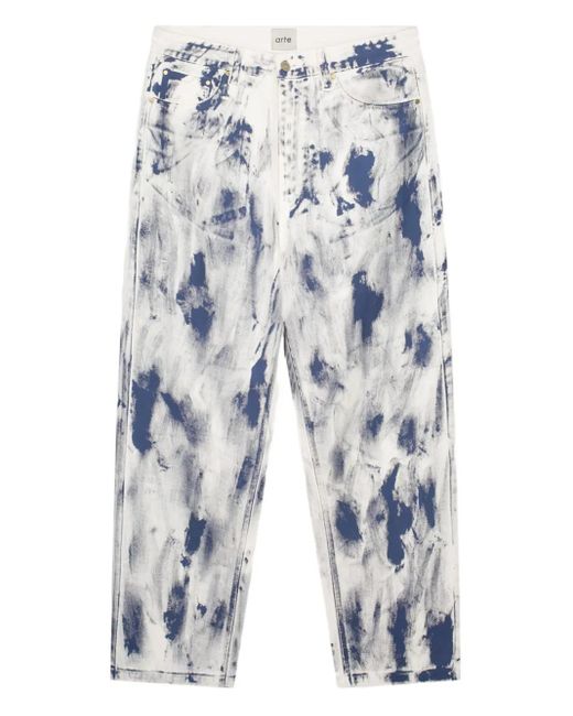 Arte' Blue Straight-Leg Jeans for men