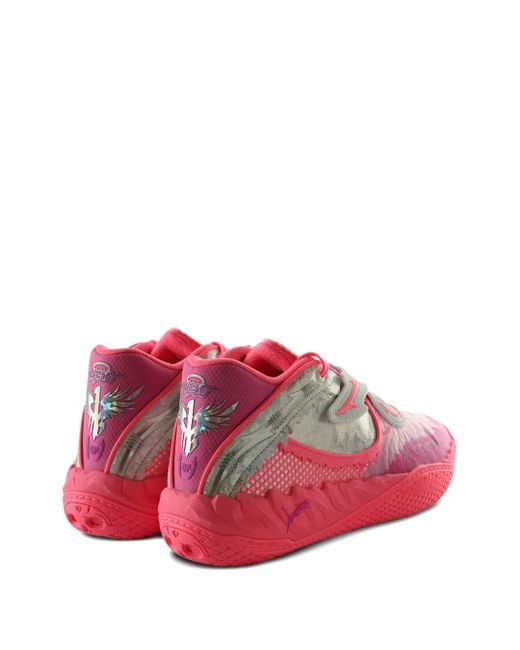 PUMA Pink Wing-Embellished Sneakers