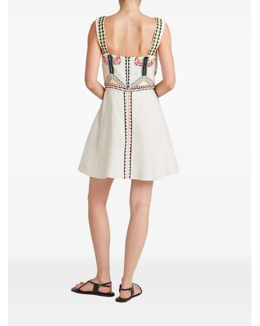 Temperley London White Robe Avalon À Broderies