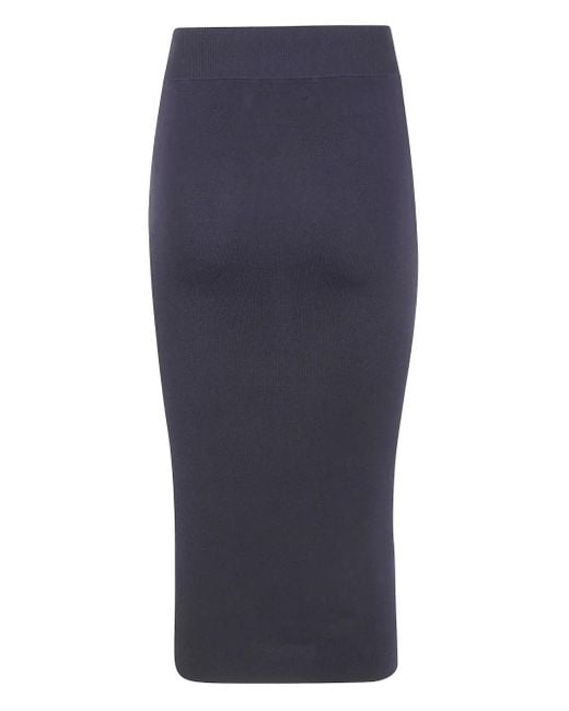 Entire studios Blue Ribbed-Knit Midi Skirt