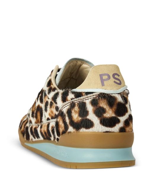 Paul Smith Natural Dover Leopard-Print Sneakers