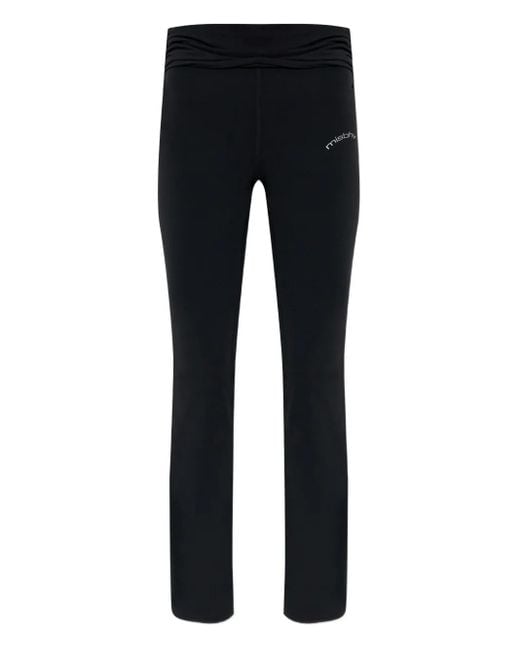 M I S B H V Blue Branding-Detail Flared Trousers
