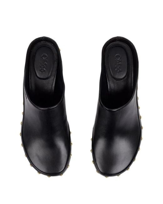 Chloé Black Junie Heeled Mules