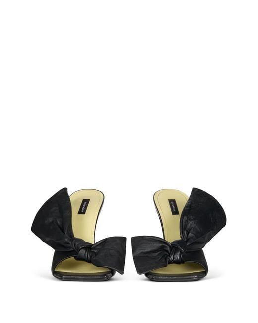 Givenchy Black Sandales Boudoir À Nœud