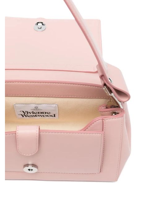 Vivienne Westwood Pink Medium Hazel Orb Shoulder Bag