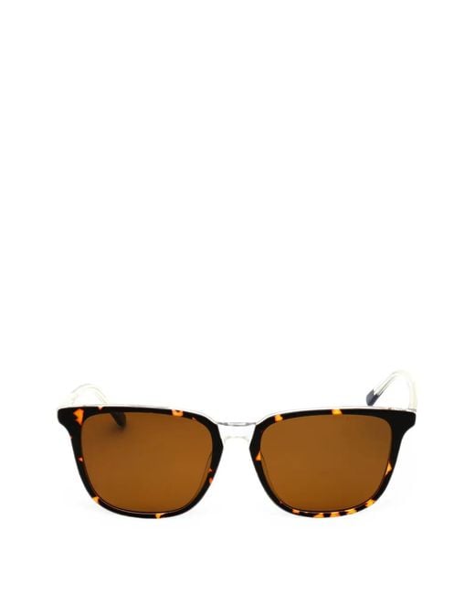 Gant Metallic Tortoiseshell-Effect Rectangle-Frame Sunglasses for men