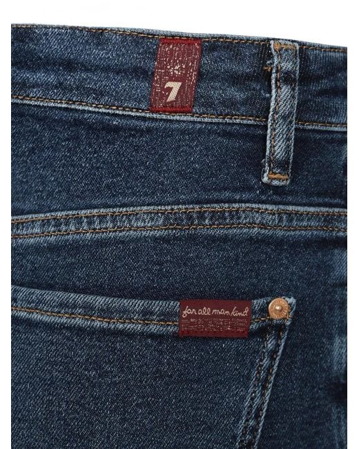 7 For All Mankind Blue Calie Straight Ankle Jeans