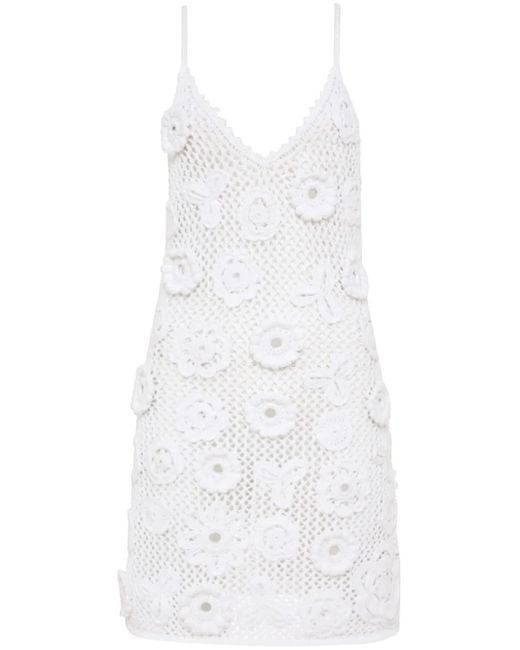 LoveShackFancy White Ferline Minidress