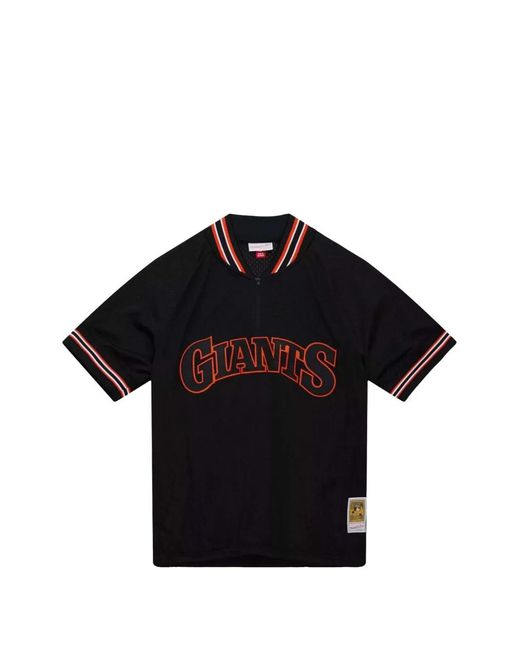 Mitchell & Ness Black 1991 San Francisco Giants Logo Zip Jersey for men