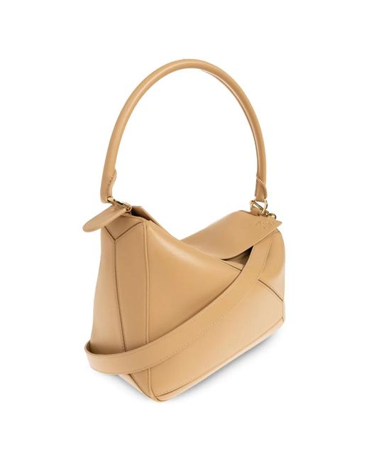 Loewe Natural Medium Featherlight Puzzle Leather Tote Bag