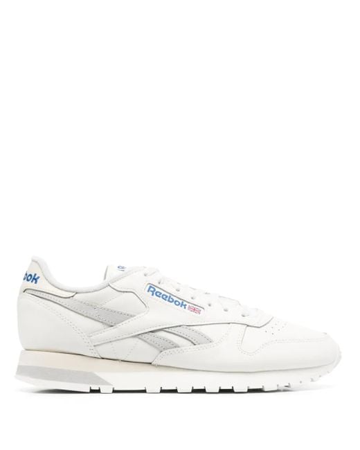Reebok White Classic Leather Sneakers for men