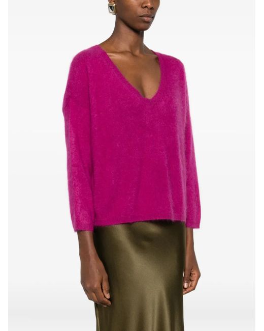 ABSOLUT CASHMERE Pink Soeli V-Neck Sweater