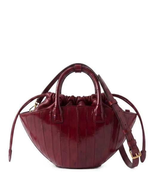Biaggini Purple Small Le Mignon Panier Eel Skin Tote Bag
