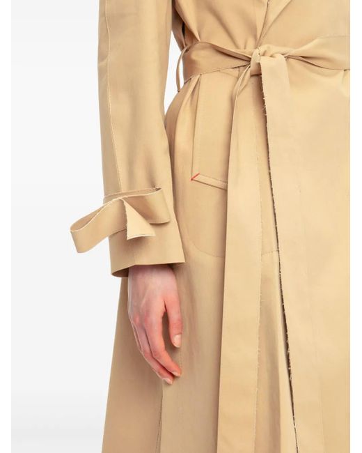 Trench Raglan À Taille Ceinturée Victoria Beckham en coloris Natural