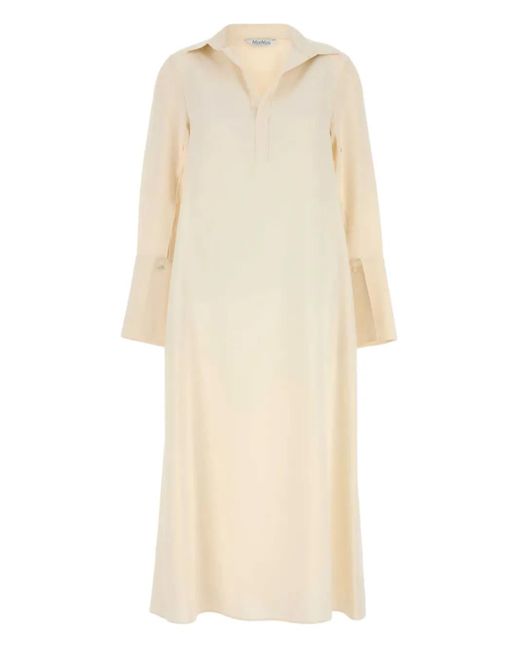 Max Mara Natural Ossola Spread-Collar Dress