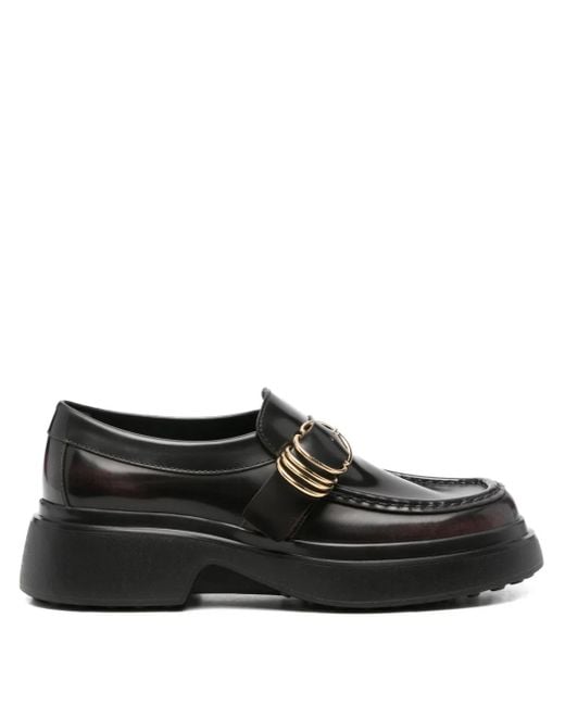 Tod's Black Loafer mit Plateau