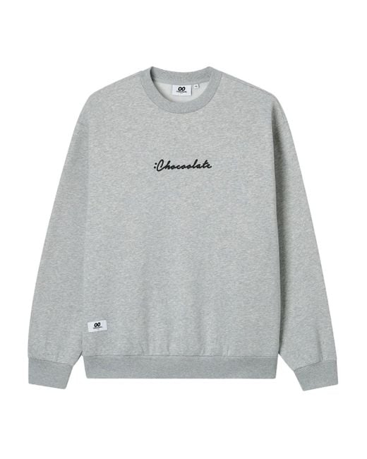 Felpa Con Stampa Logo di Chocoolate in Gray da Uomo
