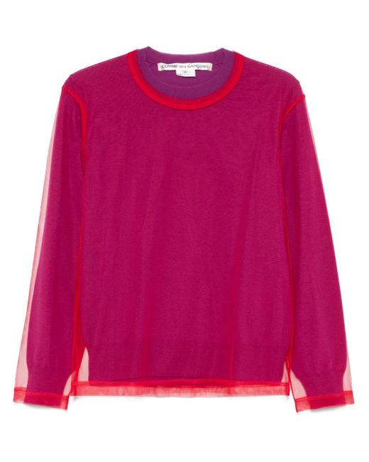 Comme des Garçons チュールオーバーレイ トップ Pink