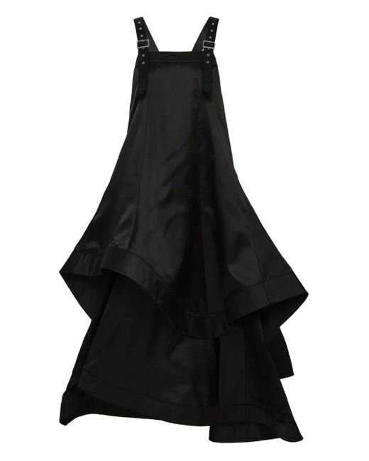 Noir Kei Ninomiya Black Layered Pinafore Midi Dress