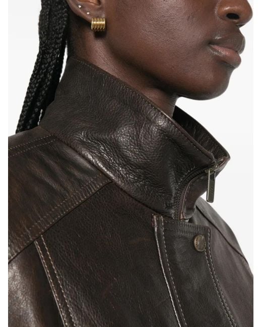 Salvatore Santoro Brown Zip-Cuff Jacket