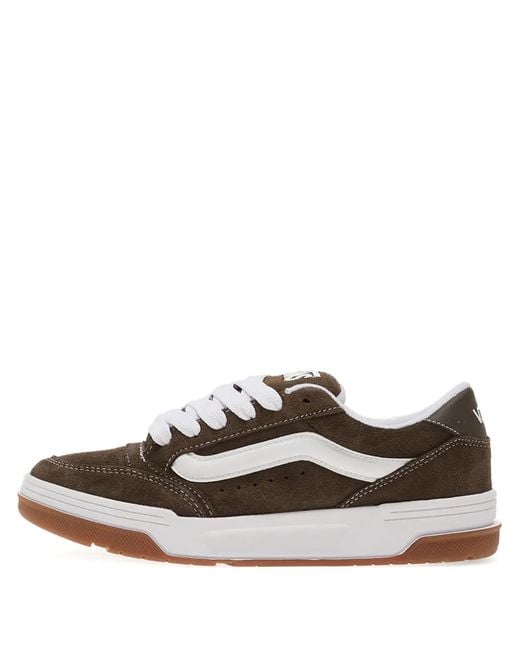Vans Brown Hylane Suede-Panel Sneakers