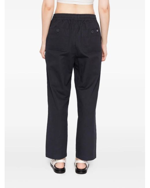 SPORT b. by agnès b. Blue Logo-Patch Trousers