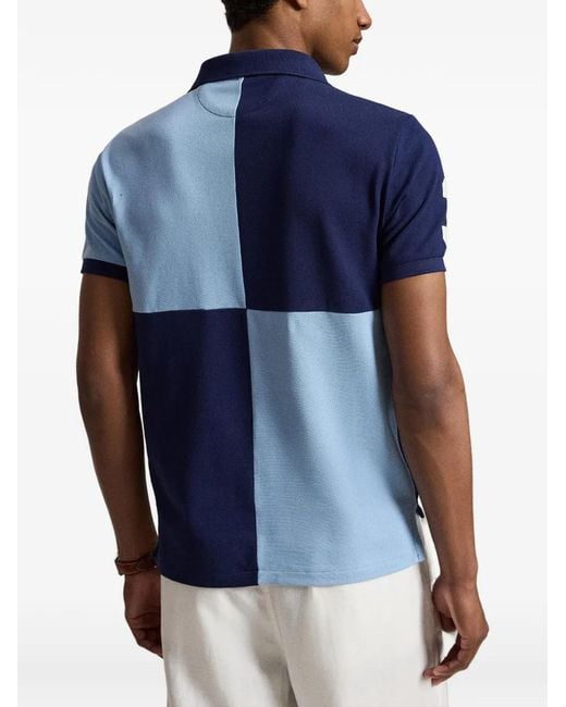 Polo Ralph Lauren Blue Big Pony Custom Slim Fit Polo Shirt for men