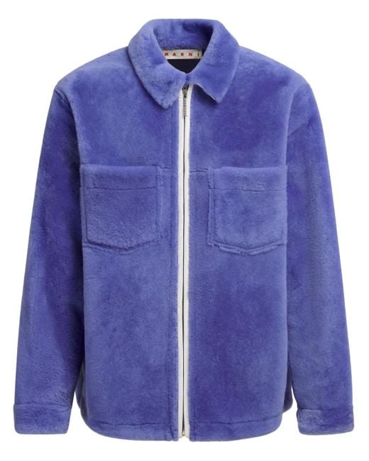 Marni Blue Zip-Up Jacket for men