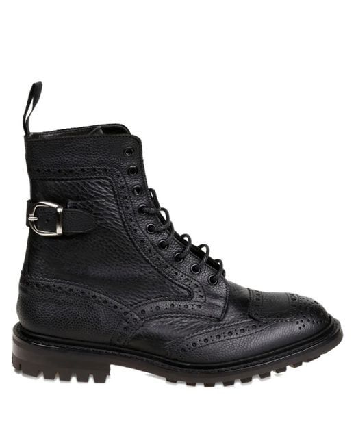 Tricker's Black Sheene Boots for men