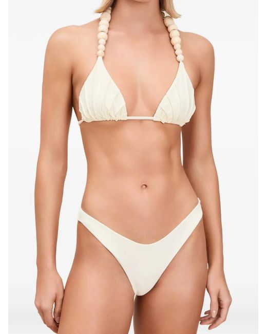 Devon Windsor Leni Bikinitop Met Kralen in het Natural