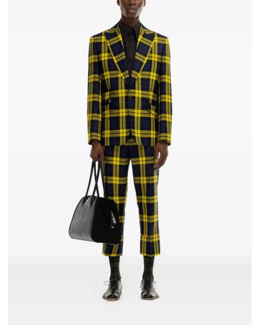 Vivienne Westwood Yellow Checked Wool Blazer for men