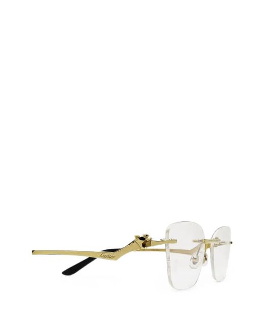 Cartier White Panthère Glasses