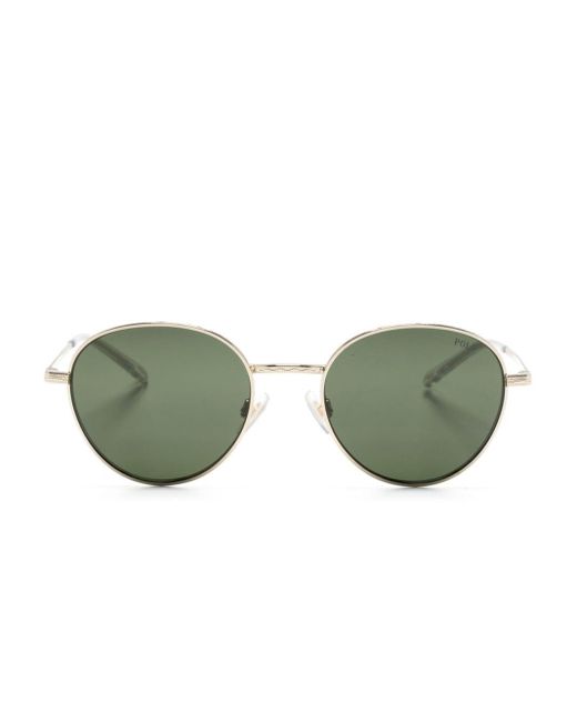 Polo Ralph Lauren Green Metal Round-frame Sunglasses for men