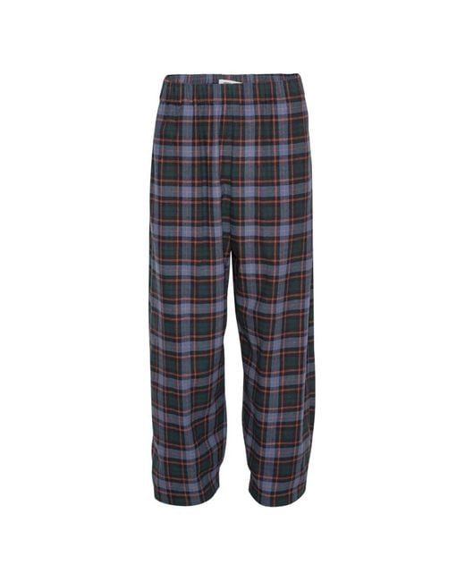 Henrik Vibskov Gray Eclipse Check-Print Trousers for men