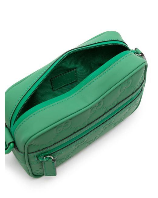 Mini sac porté épaule à motif GG Supreme Gucci pour homme en coloris Green