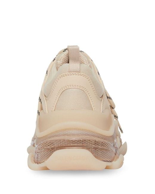 Balenciaga Natural Triple S Clear-sole Sneakers