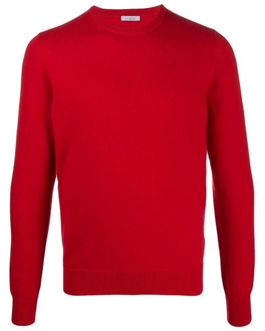 Malo Red Crew-Neck Sweater for men