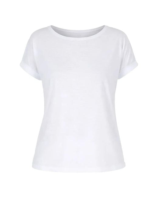 Juvia White Cuffed T-Shirt