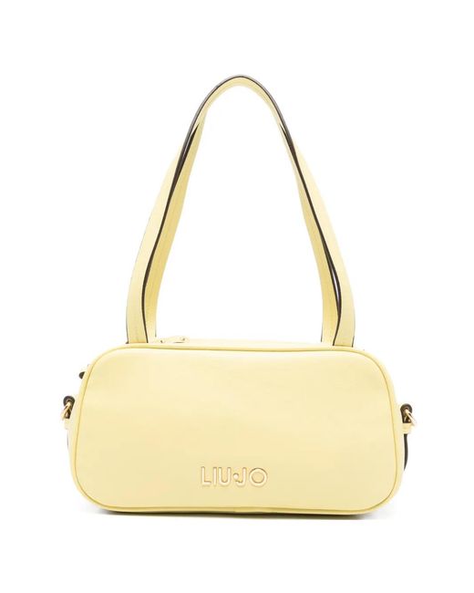 Liu Jo Natural Small Logo-Plaque Shoulder Bag