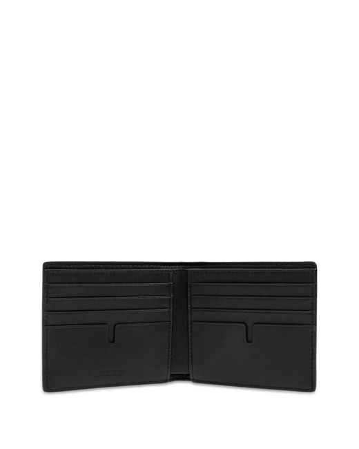 Burberry Black Embossed Check Bifold Wallet for men