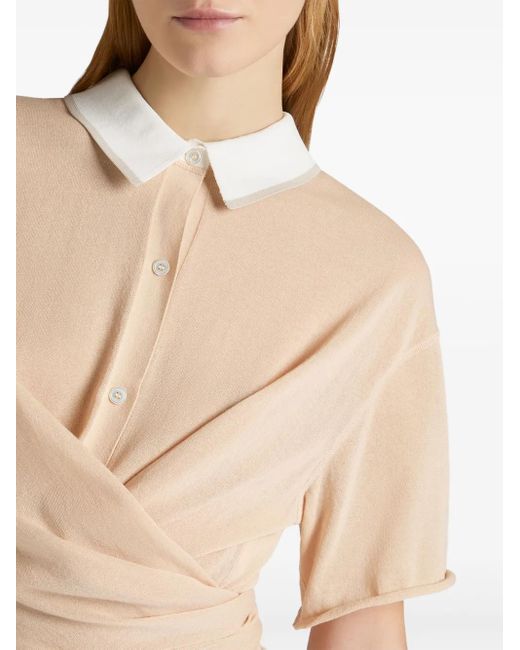 Ports 1961 Natural Wrap Polo Top