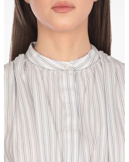 Peserico White Striped Top