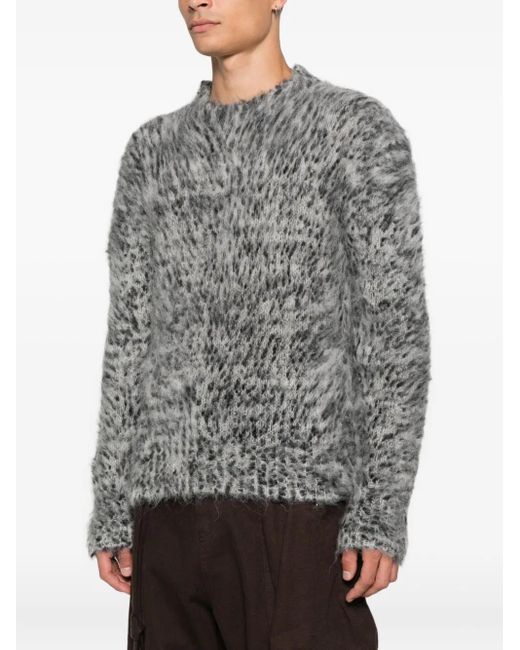 Marni Gray Round Neck Sweater for men