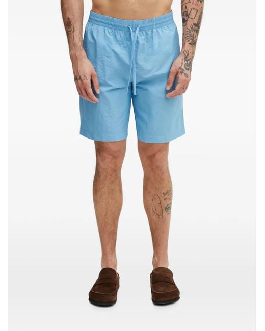 MM6 by Maison Margiela Blue Drawstring-Waist Swim Shorts for men