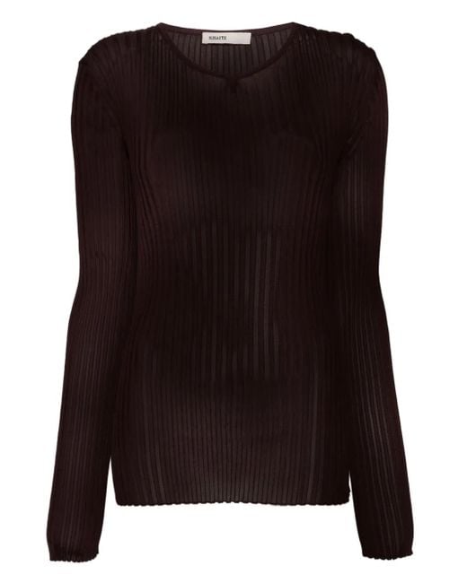 Khaite Black Tia Top