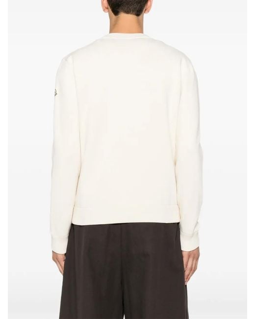 Pull À Patch Logo Moncler pour homme en coloris Natural