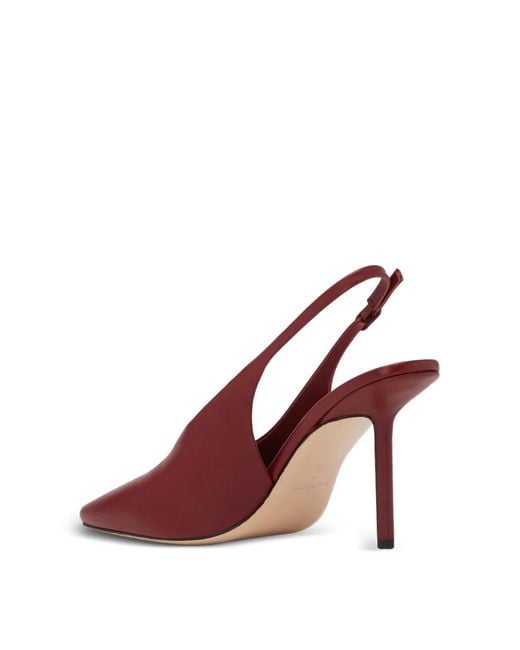 STUDIO AMELIA Red Sierra Square-Toe Slingback Pumps